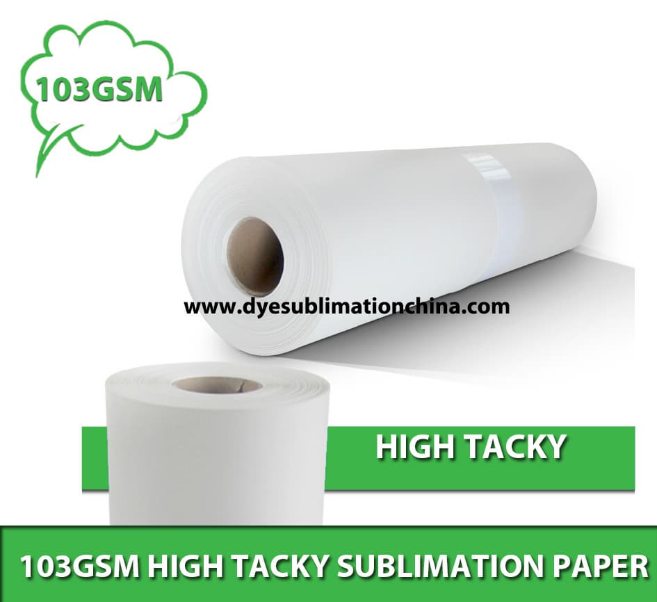 High quality high tack 103gsm sublimation transfer paper